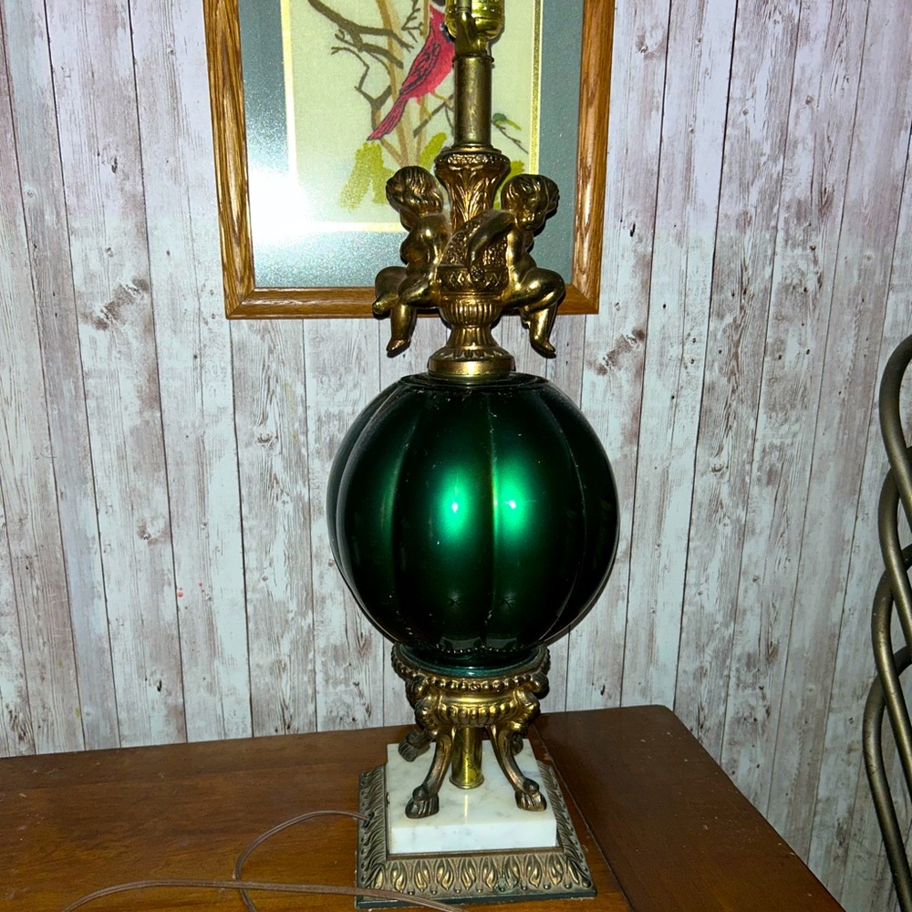 Hollywood Regency Cherubs Table Lamp